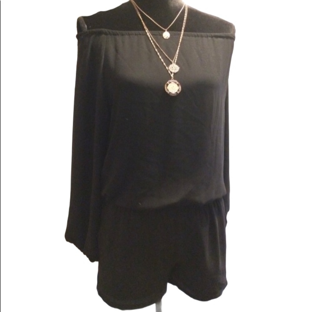 NAKED ZEBRA Off the Shoulder Romper